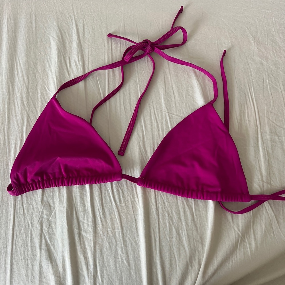 NWOT KL Swim plum bikini top